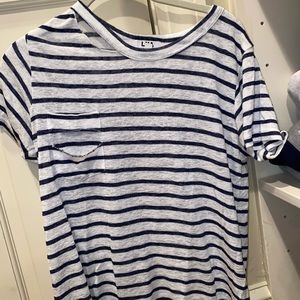 LNA Striped Ripped Short Sleeve T-Shirt